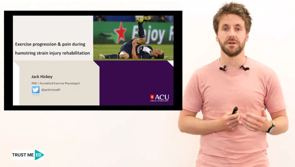 Exercise progression and pain during hamstring strain rehab