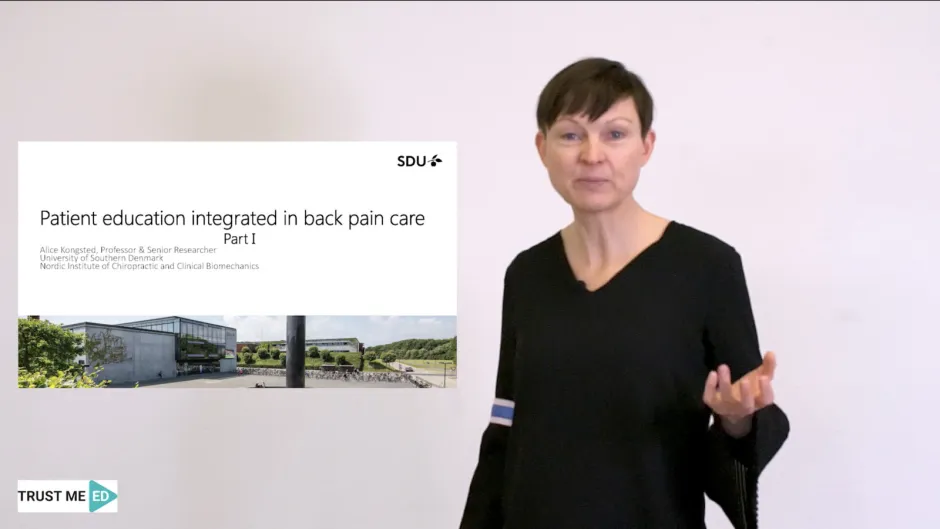 Patient education integrated in back pain care