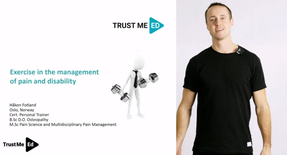 Exercise in the management of pain and disability