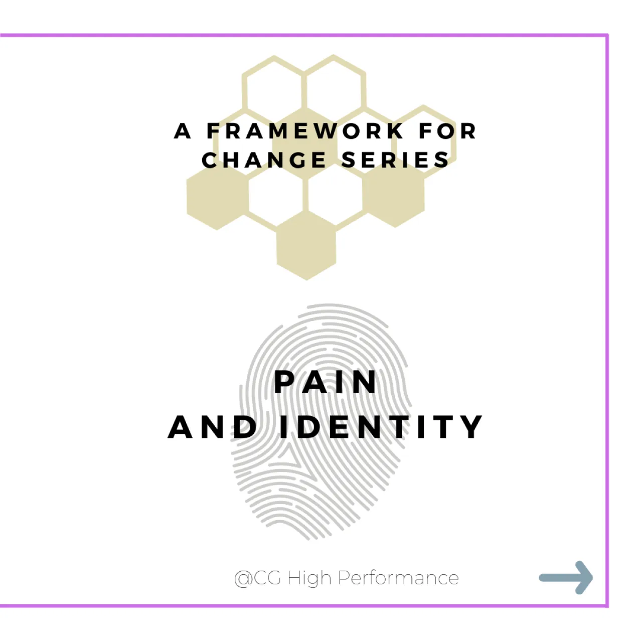 Pain, identity, motivation, control and choice ; A framework for change