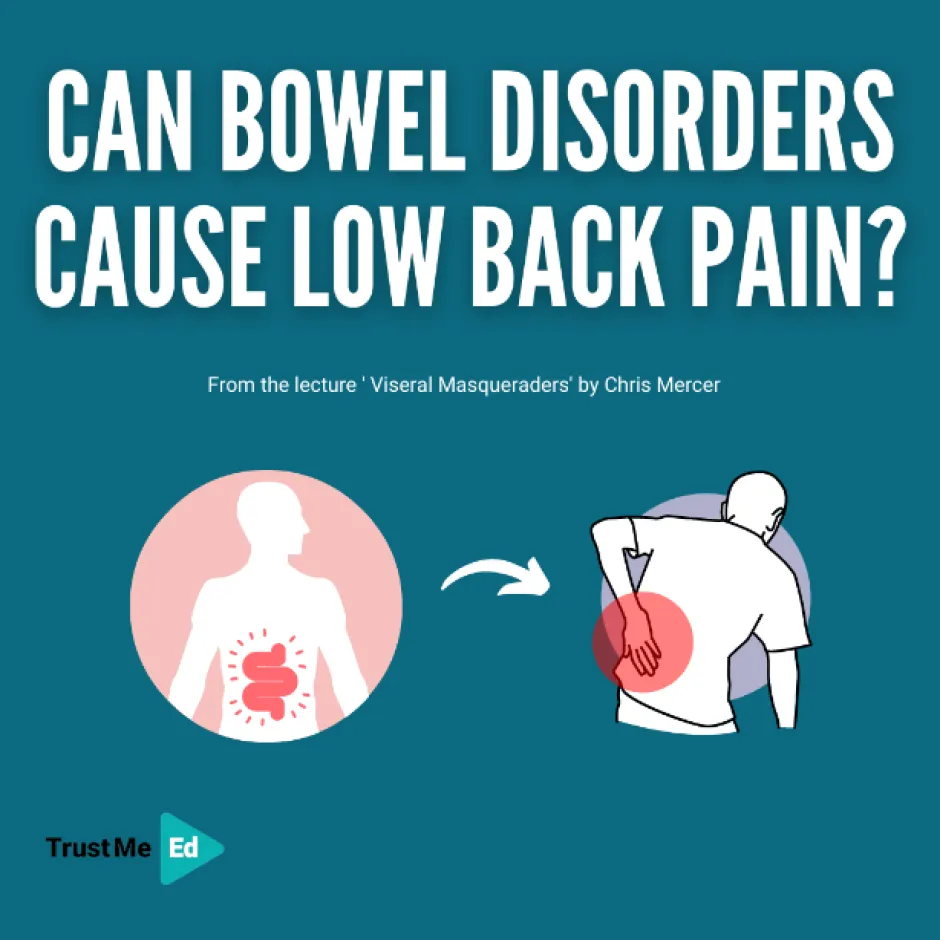 CAN BOWEL DISORDERS CAUSE LOW BACK PAIN?
